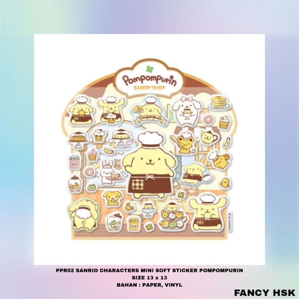 

KOREA SANRIO CHARACTERS MINI SOFT STICKER POMPOMPURIN PPR02
