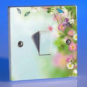 Stiker Unik Saklar Dinding di Rumah/Kamar (Motif Kupu2/ Butterfly)