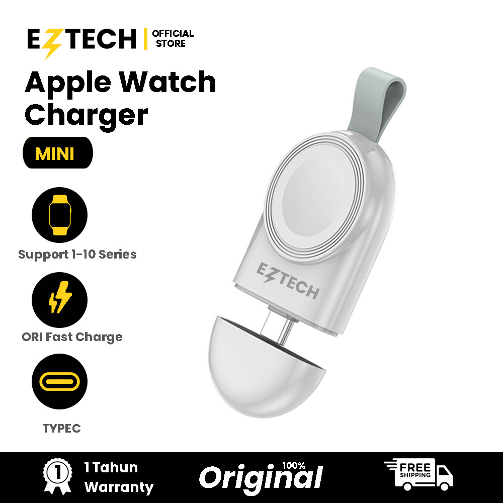 [ KHUSUS APPLE IWATCH ] EZTECH Wireless Charger MINI  Apple Watch Series 1 2 3 4 5 6 7 8 9 SE Ultra 