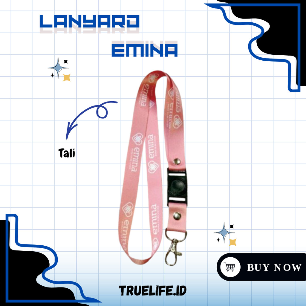 

Tali ID Card/Lanyard EMINA COSMETIC [READY STOCK]