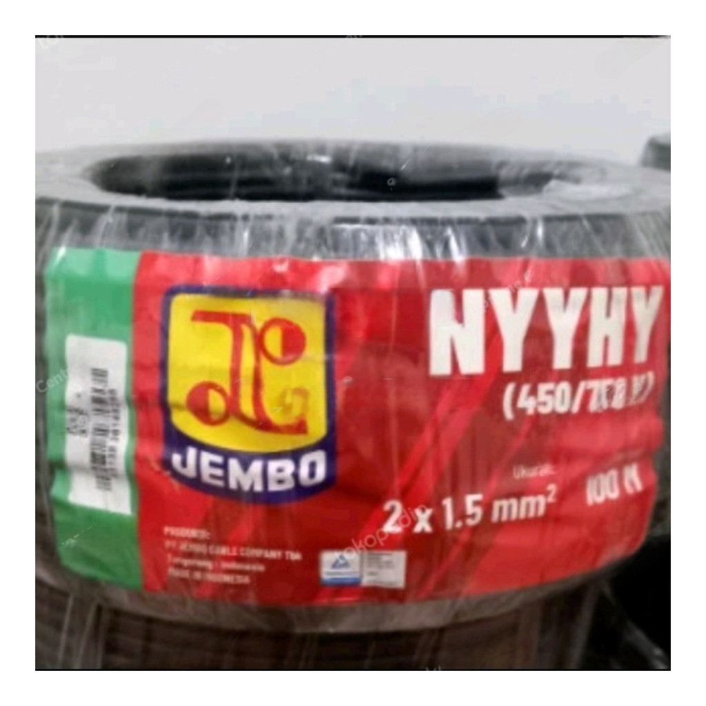 Kabel Listrik NYYHY 2x1,5 2x1.5 Jembo 100 Meter