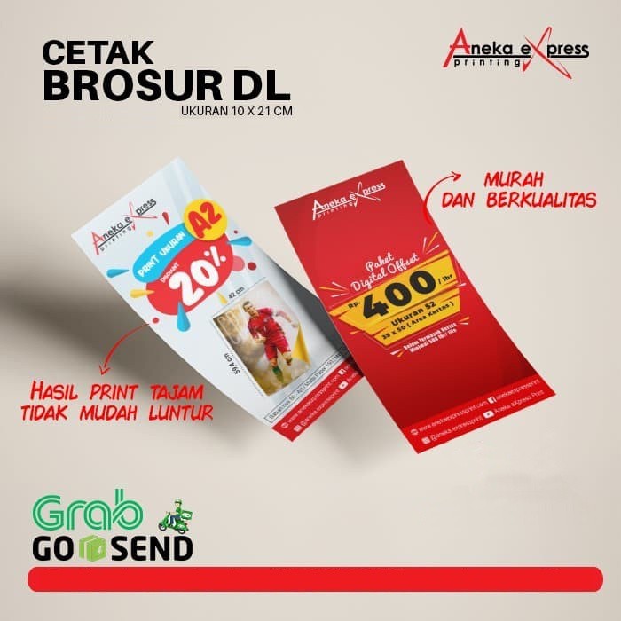 

Print | Cetak Brosur 1/3 A4 | Flayer DL MURAH 1 Sisi / 2 Sisi