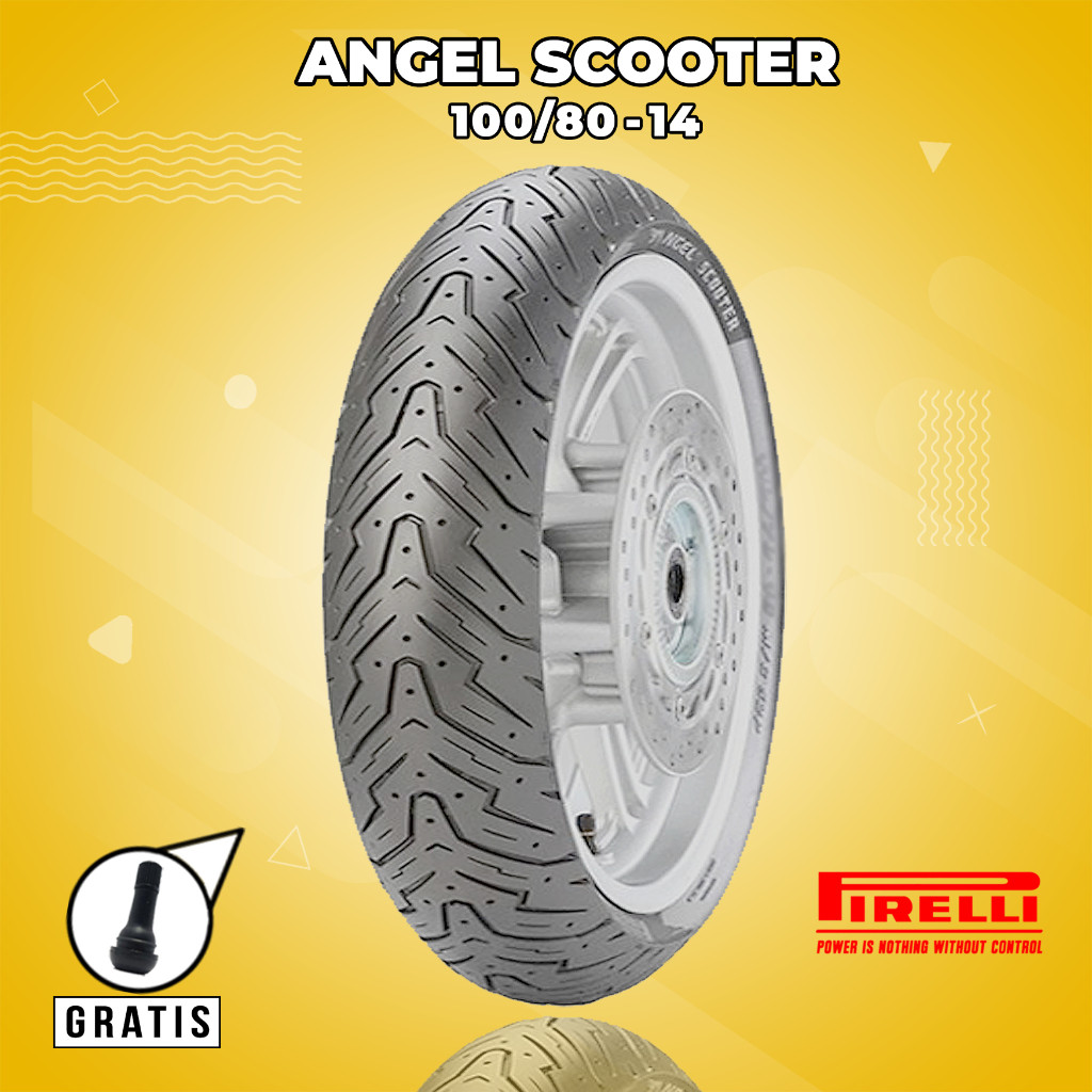 Ban Motor Matic PIRELLI ANGEL SCOOTER 100/80-14 Tubeless