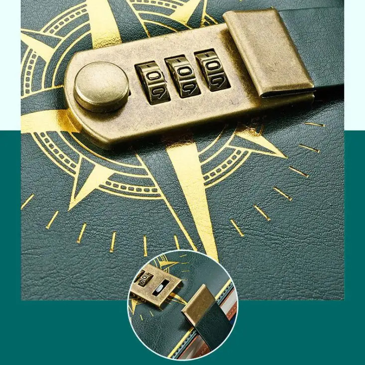 

KANSHPKANSHP JESJELIU Buku Jurnal Leather Notebook Diary 300 Halaman with Lock - JJ-03