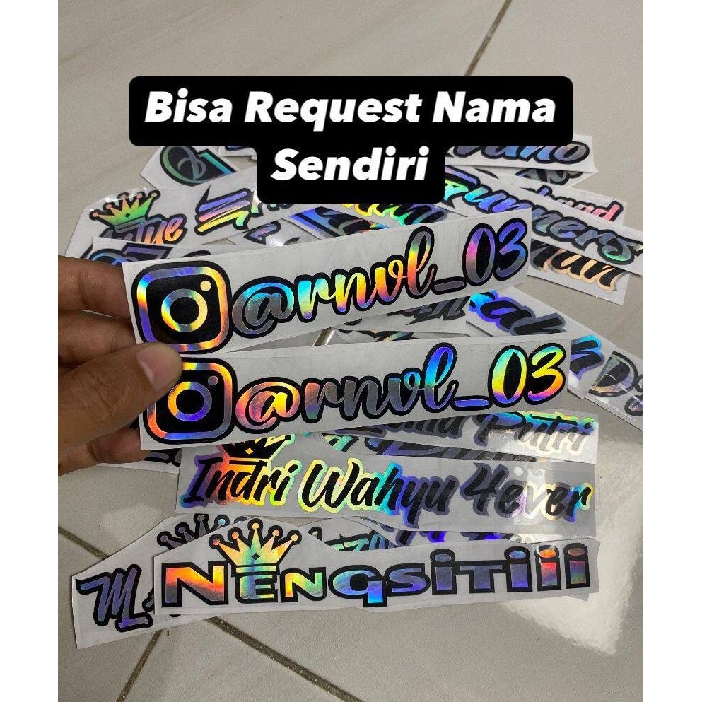 

Stiker Custom Nama Instagram Bisa Request Nama Sendiri