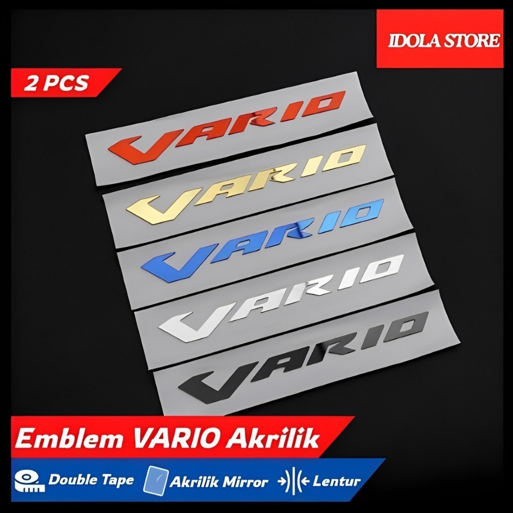 Emblem Vario Timbul 3D Emblem Vario Timbul Sticker Logo Vario 110 125 150 160 Universal