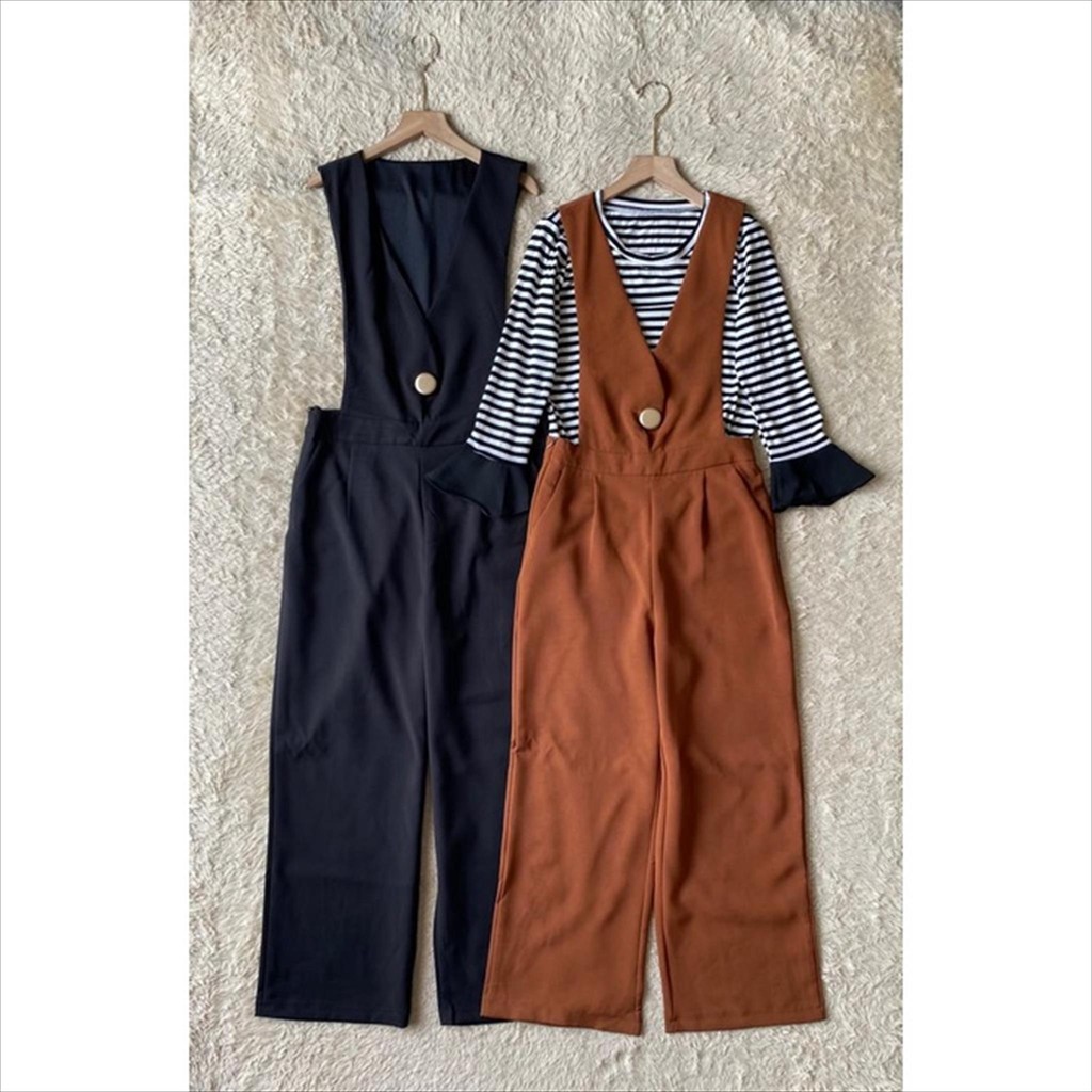 ONE SET WANITA KOREAN CASUAL / SET LONG PANTS JUMPSUIT N ATASAN 1707