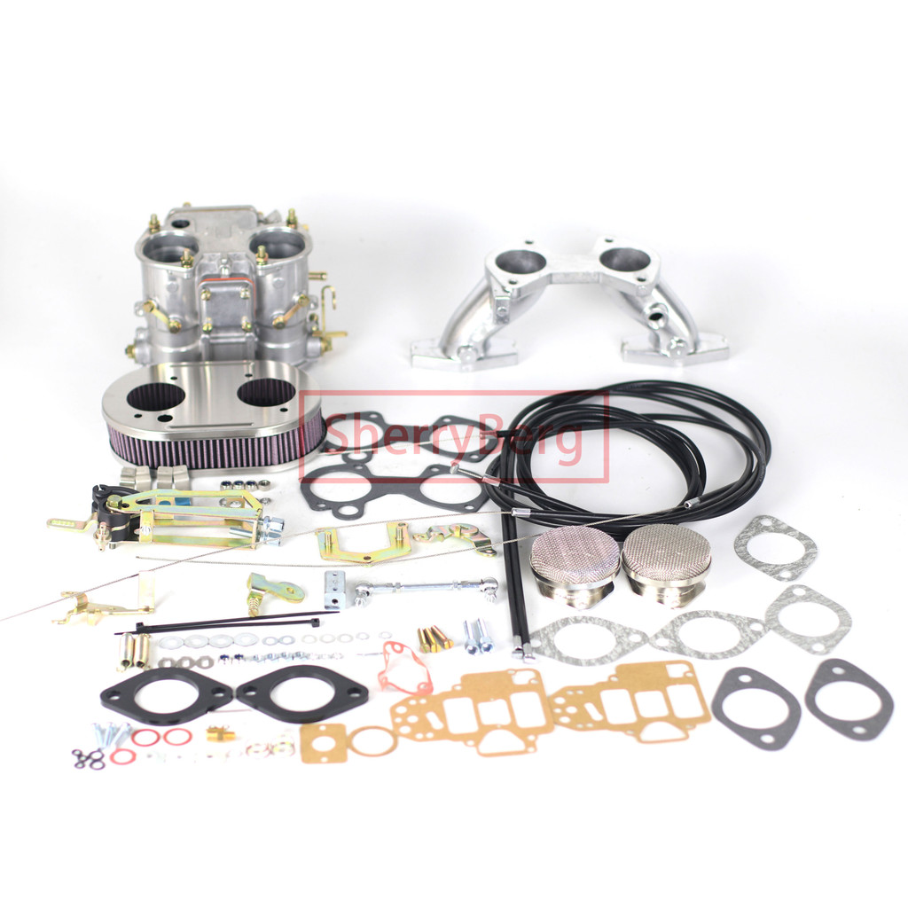 SherryBerg 45dcoe 45 DCOE Carburetor + MANIFOLD + Air filter + Linkage Conversion kit for MGB for WE
