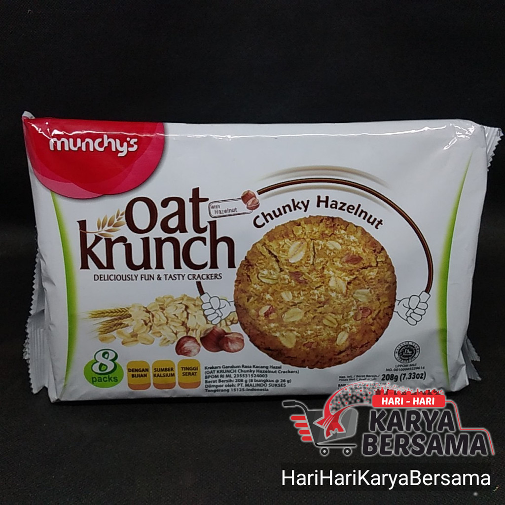 

MAKANAN RINGAN BISKUIT MUNCHY'S OAT KRUNCH BISKUIT CHUNKY HAZELNUT 208GR