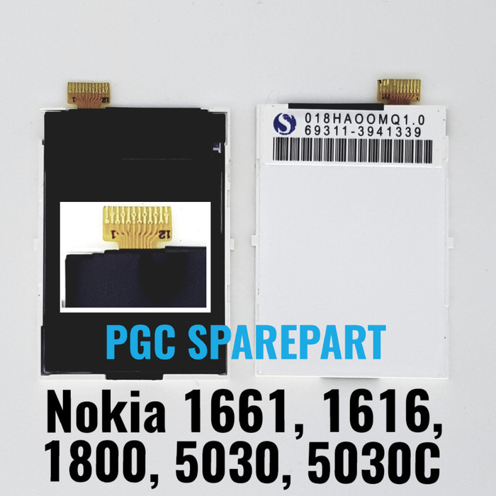 LCD Nokia 1661 1616 1800 5030 5030C - LCD ONLY SAJA =1