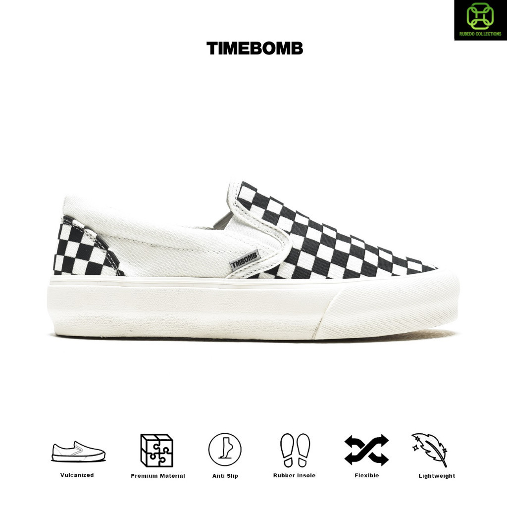 SEPATU TIMEBOMB VULCANIZED | SLIP ON CHECKERBOARD 0G