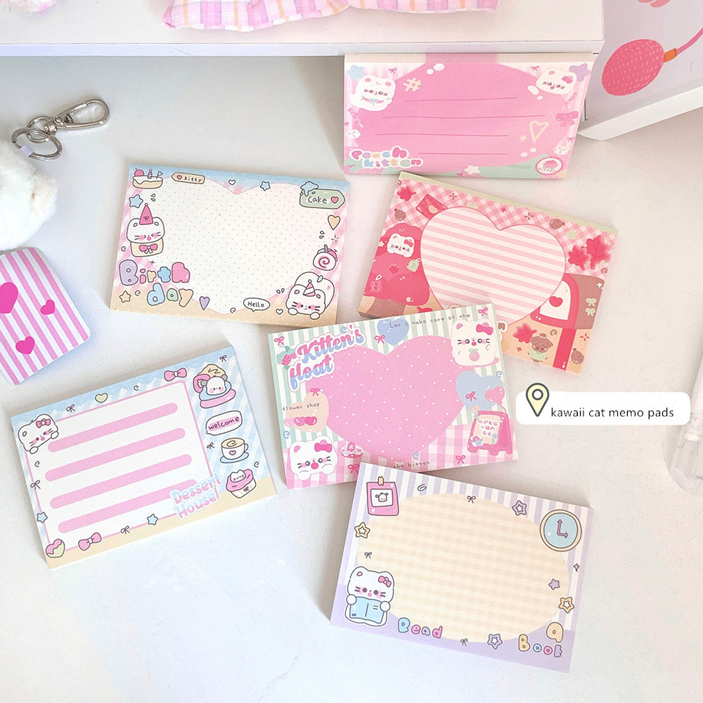 

MINKYS New Arrival Kawaii Cat Memo Note Pads To Do List Paperlaria School Stationery