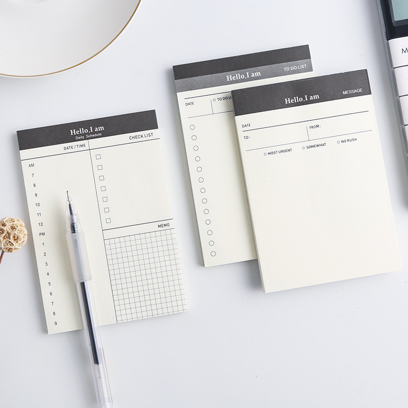 

Creative Daily Schedule Memo pad To Do List Time Sticky note Schedule planner stickers Office School Supplies Korean Stationery