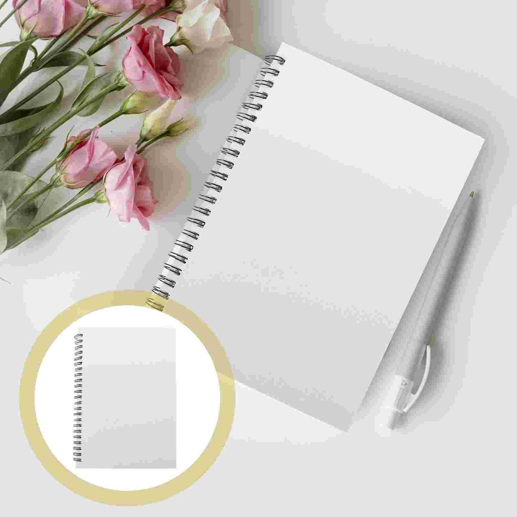 

White Notebooks Spiral Schedule Notepad Sublimation Paper Journal for Kids Heat Transfer Student Work