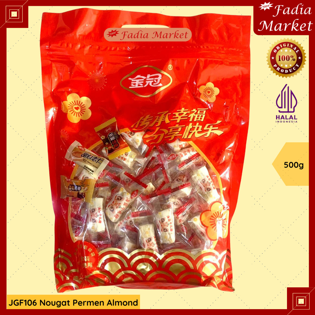 

PERMEN IMLEK SINCIA JGF106 Nougat Almond Candy Kacang 500g
