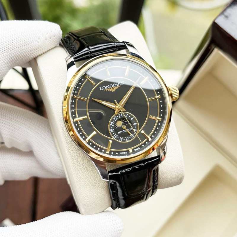 Pre order 2 minggu LONGINES men’s watch jam tangan pria jam tangan kulit jam tangan rantai fashion p