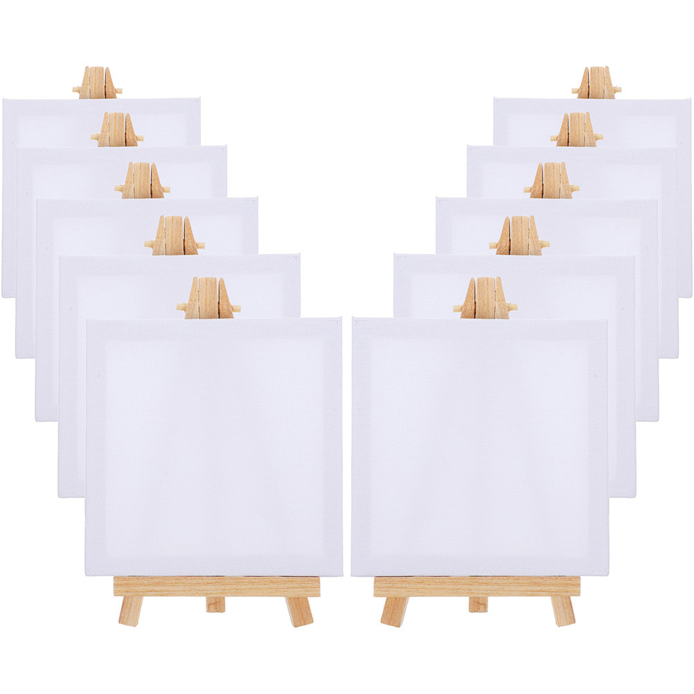 

15 Sets Mini Wooden Canvas Frame Easel Kit For Stands Cloth Art Board Small Easel Display Paint Stand Watercolor Easel Office