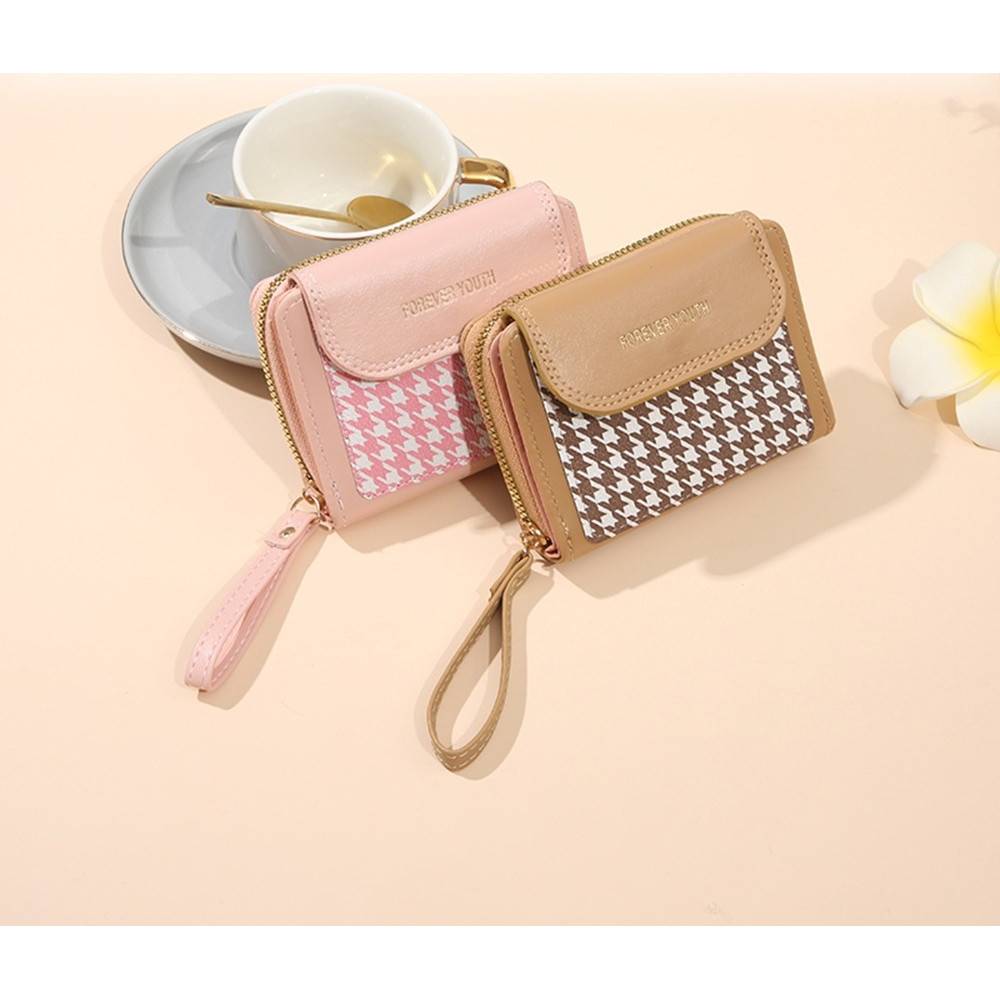 Dompet Mini Lipat Wanita RIK 881 Dompet Koin Mini Resleting Dompet Wanita Kecil Aesthetic Korea Kere