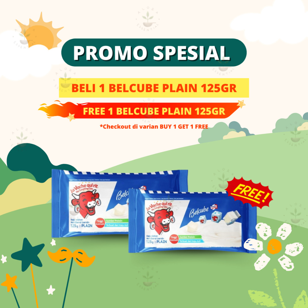 Keju Belcube Cheese Spread 125 gr - Belcube Keju Bayi MPASI 24 kotak - Keju Kiri - Keju BabyBel - KE