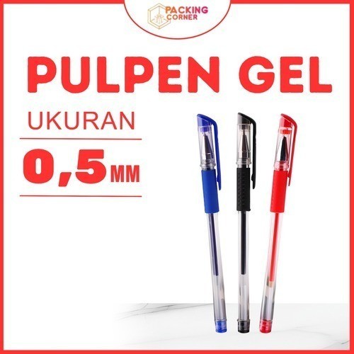 

PROMO Pulpen Gel Ink Pen Bullet Tip 0.5mm Pena Alat Tulis Hitam Merah Biru MINIMAL BELI 5 PCS