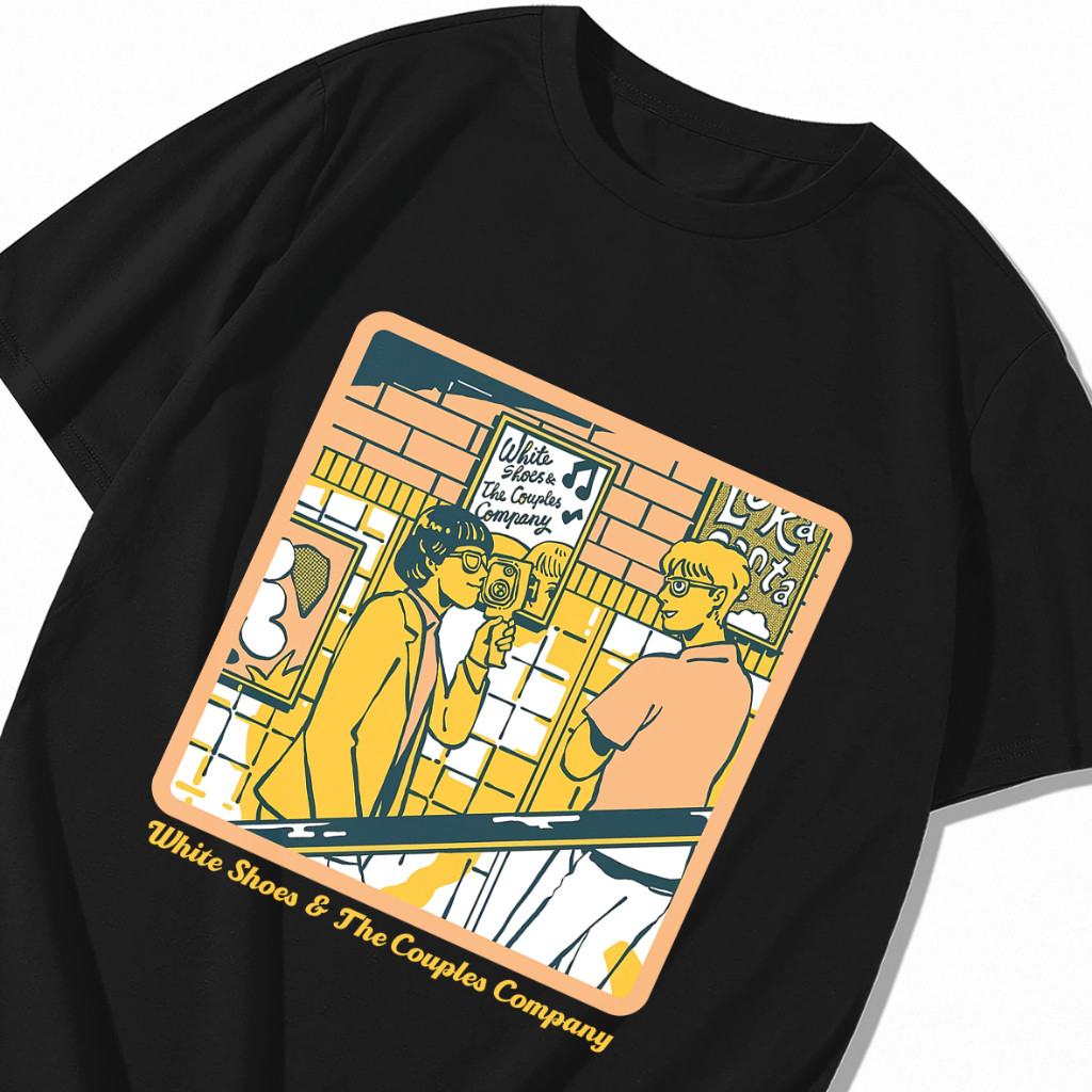 Oversized kaos Cotton T-shirt White Shoes & The Couples Company - Lokananta Unisex