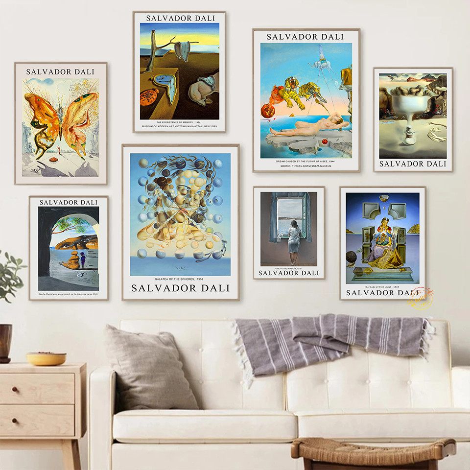 

Salvador Dali Surrealism Poster Wall Art Canvas Painting Posters And Print Picture For Living Room Home Decoration Gift