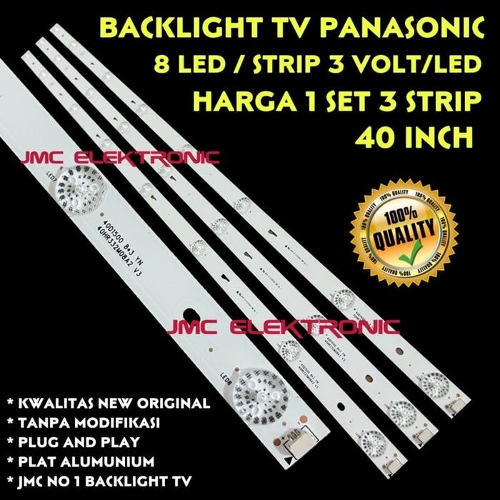 DK23 BACKLIGHT TV LED PANASONIC 40 INC TH40C304G TH-40C304G LAMPU BL PANASONIK 40 INCH 8 K 3V - SESU