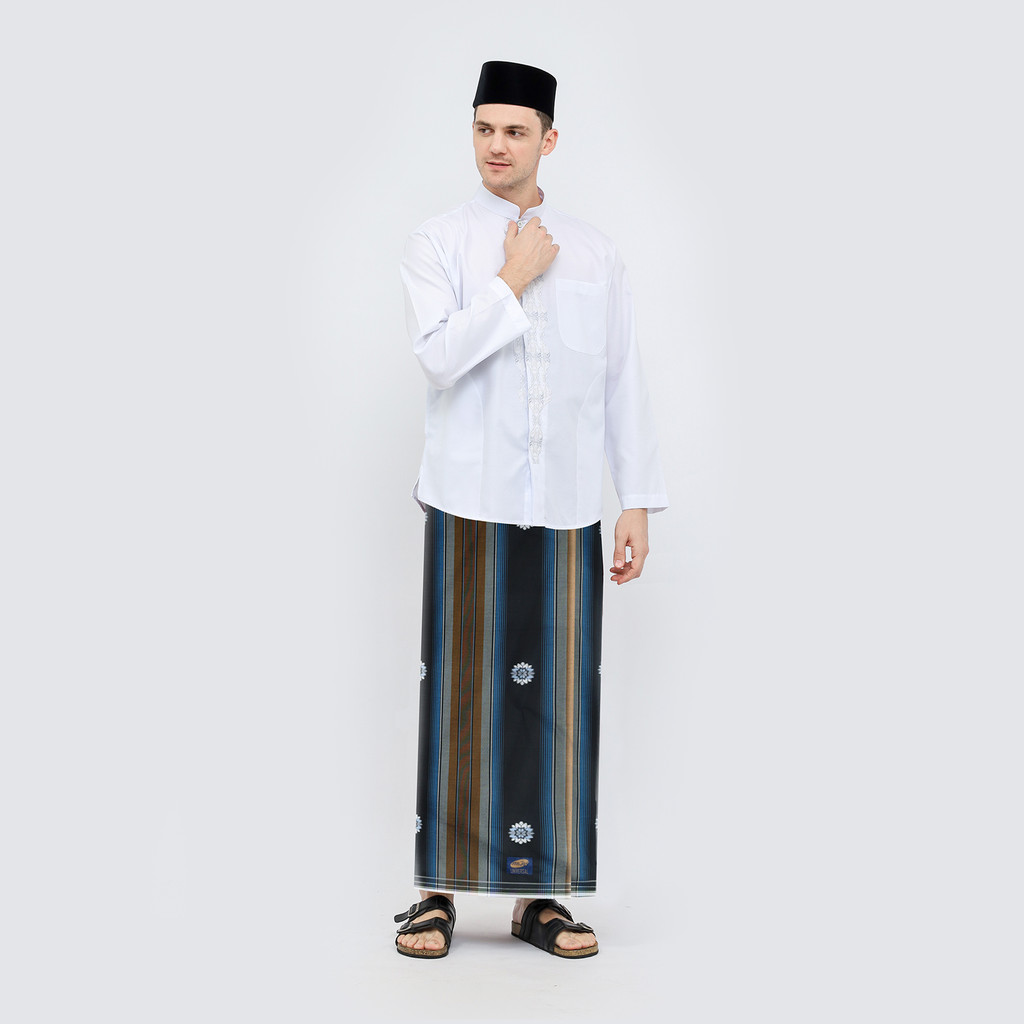 Sarung ATLAS Universal 670 Songket Hitam Coklat