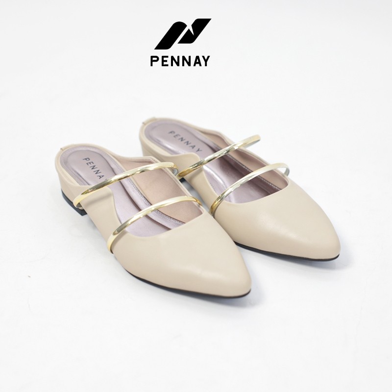 Pennay - Gretta Sandal Wanita Sepatu Mules Heels / Hak 3 Cm