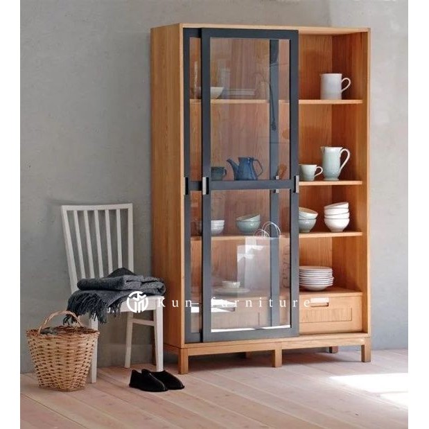 lemari hias jati, lemari hias kaca, lemari pajangan jati