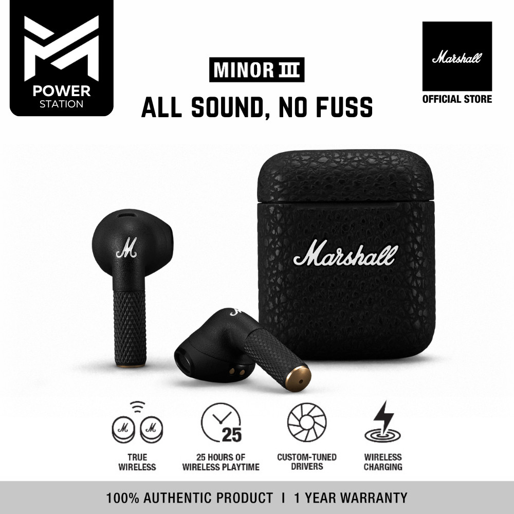 Marshall Minor III True Wireless Earbuds Black Bluetooth Earphone