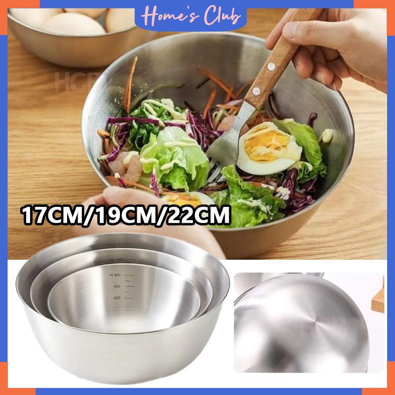 Mangkok Korea Stainless Steel Tebal / Mangkok Mie Sup Stainless / Mangkok Sup Salad
