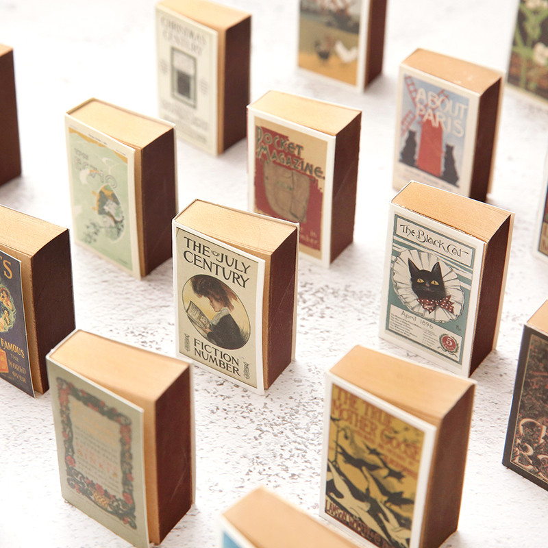 

122 Sheets Mini Memo Pad Creative Matchbox Retro Notebook Can Tear Sticky Notes Kawaii Stationery Notepad Office School Supplies