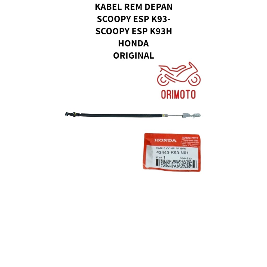 ORIMOTO-KABEL REM DEPAN SCOOPY ESP K93 K93H HONDA 43440-K93-N01 ORIGINAL