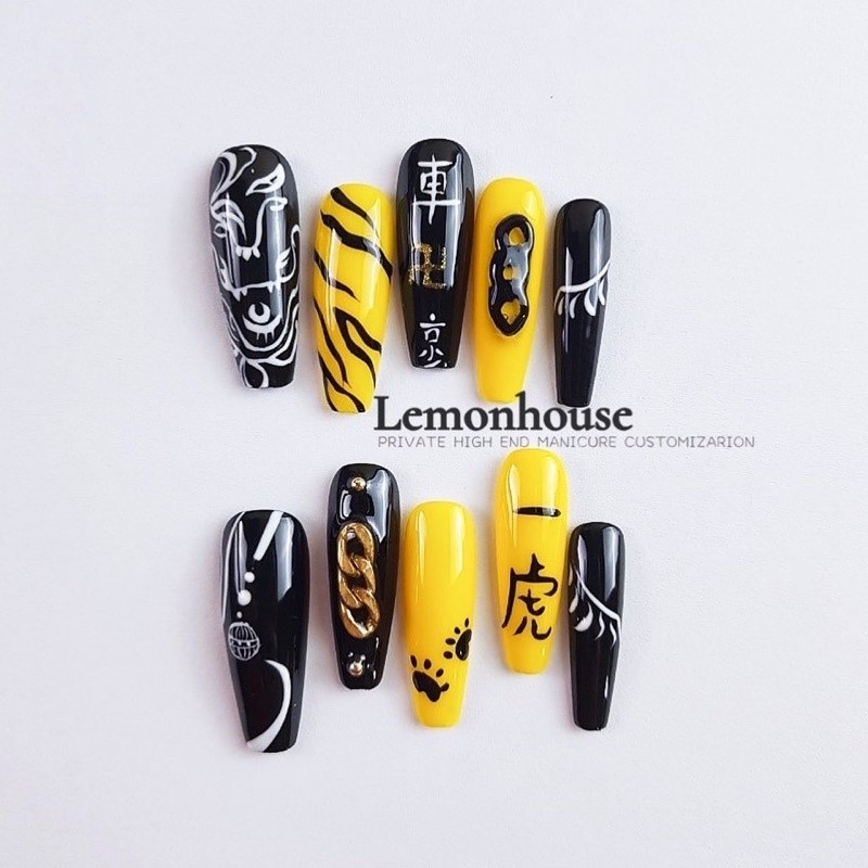 Lemonhouse tokyo revengers hanemiya kazutora fakenails handmade