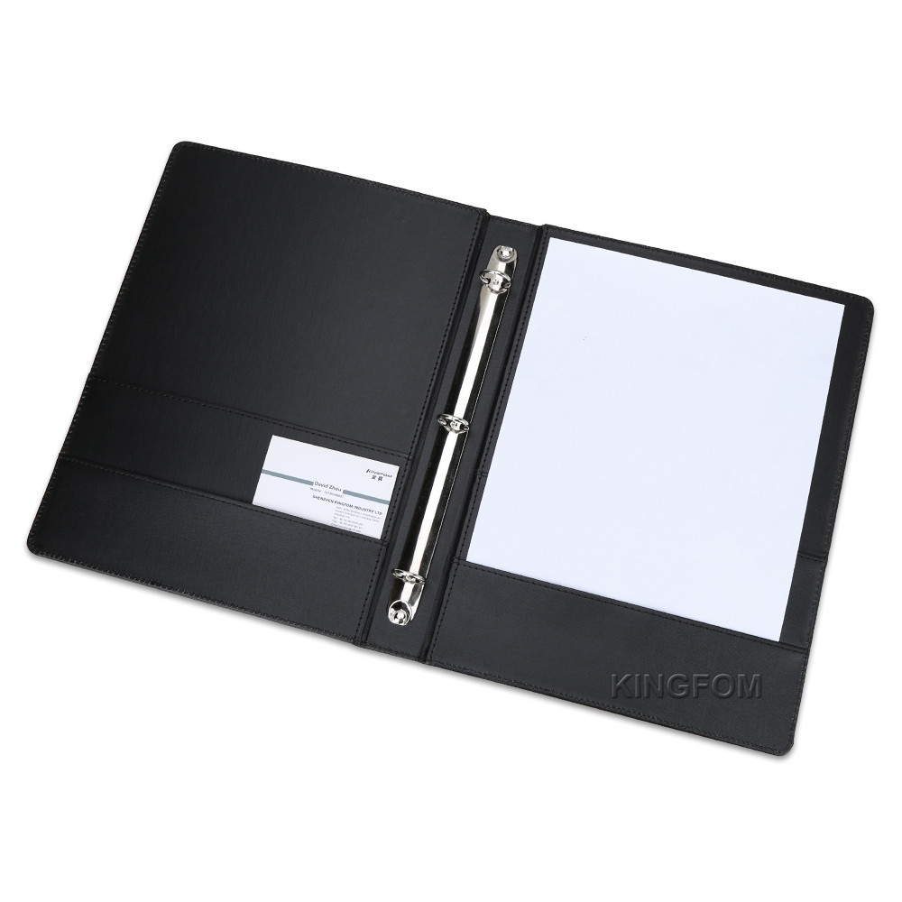 

4 Colors 3 Ring Binders A4 PU Leather File Folder Travel Portfolios Blotter Business Office Supplies Organizer for Document