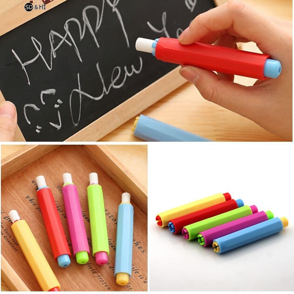 

1/5pcs 5 Color Health Non-toxic Chalk Holder Chalk Clip Colourful Chalk Holders Clean Teaching Hold For Teacher Stationery