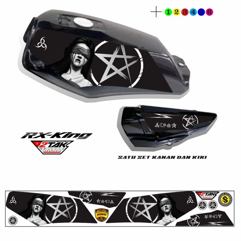 STIKER VARIASI RX KING / STRIPING MOTOR RX KING VARIASI SIMPLE