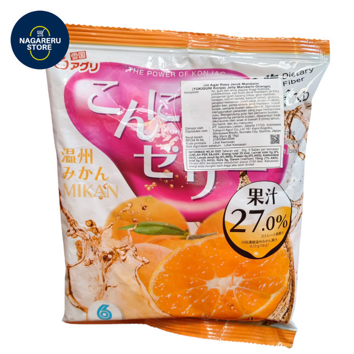 

Yukiguni konjac jelly mandarin orange (jeli agar rasa jeruk mandarin) 96gr