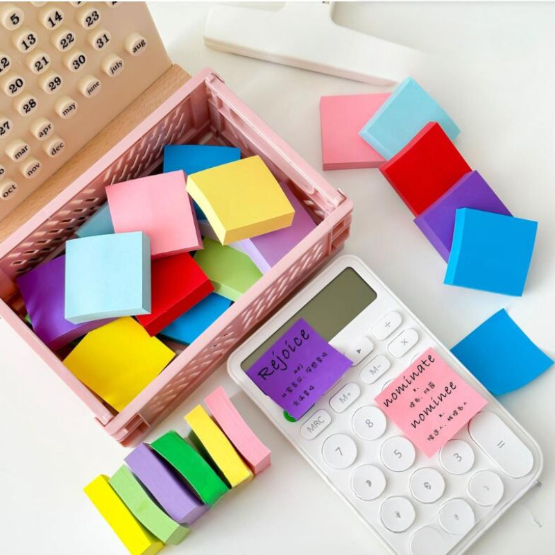 

1100 Sheets Colored Sticky Notes Scrapes Stickers Paper Colorful Notepad Writing Pads School Stationery Office Supplies