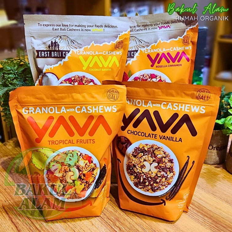 

[oddsolshop] pekanbaru/Yava Granola 400GR Rosella Cinnamon Coconut Banana Tropical Fruits Chocolate