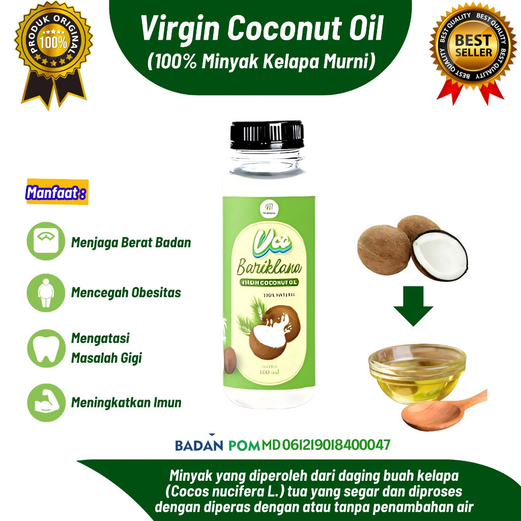 

VCO Bariklana Minyak Kelapa Murni 100% VIRGIN COCONUT OIL