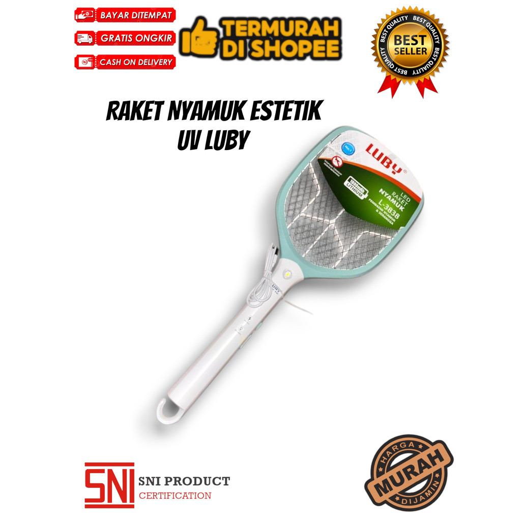 Grosir Raket Nyamuk Estetik UV Luby 3826A 3855 3838 Bestlife Murah