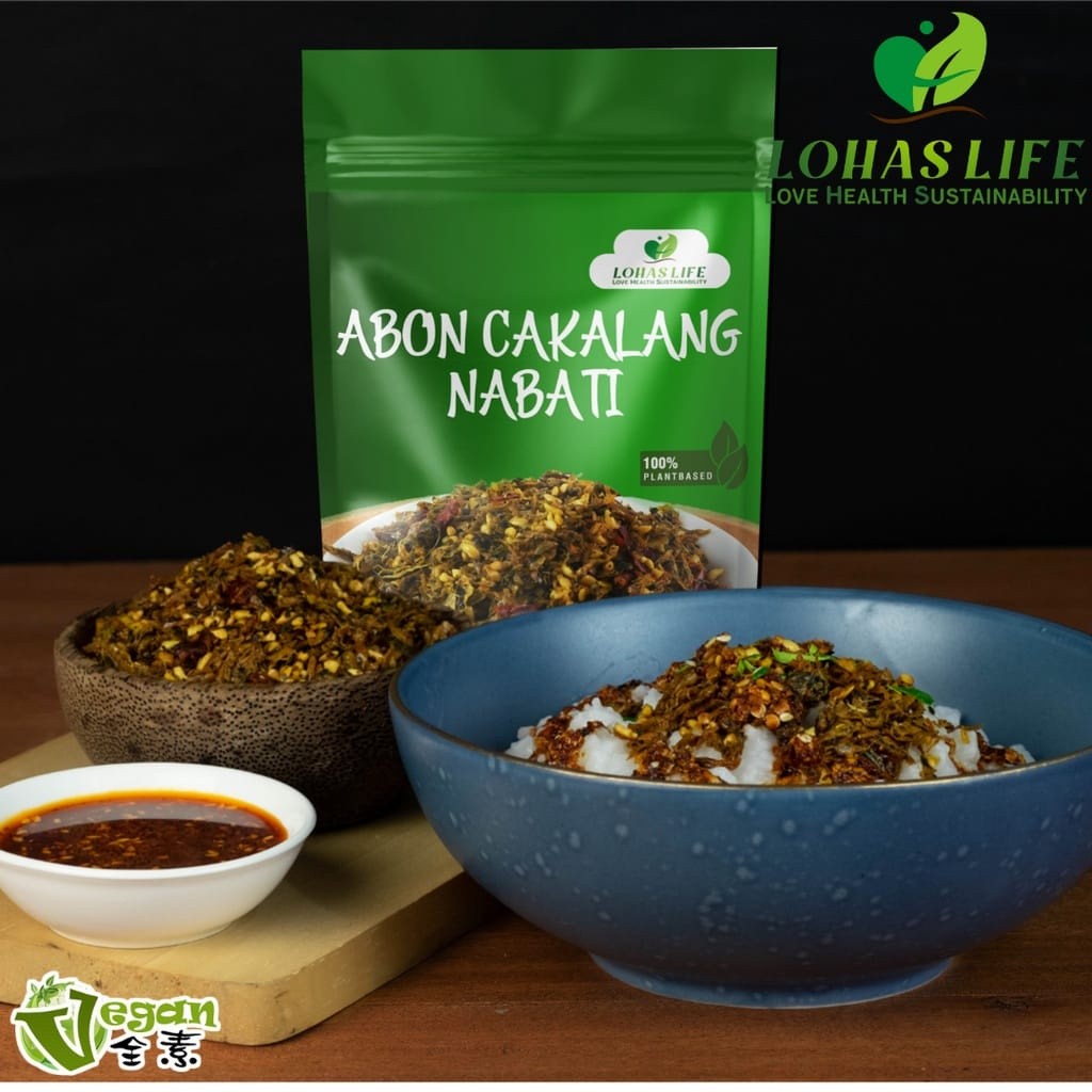 

MEMELASHOP KLF - Abon Cakalang / Rendang / Ebi Vegan Vegetarian cap LOHAS LIFE 120gr HALAL
