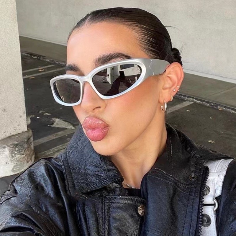 KMH019 Kacamata Steampunk Hitam Bersepeda Cyberpunk Hip Hop Punk Gaya Retro Eropa Olahraga Wanita Da