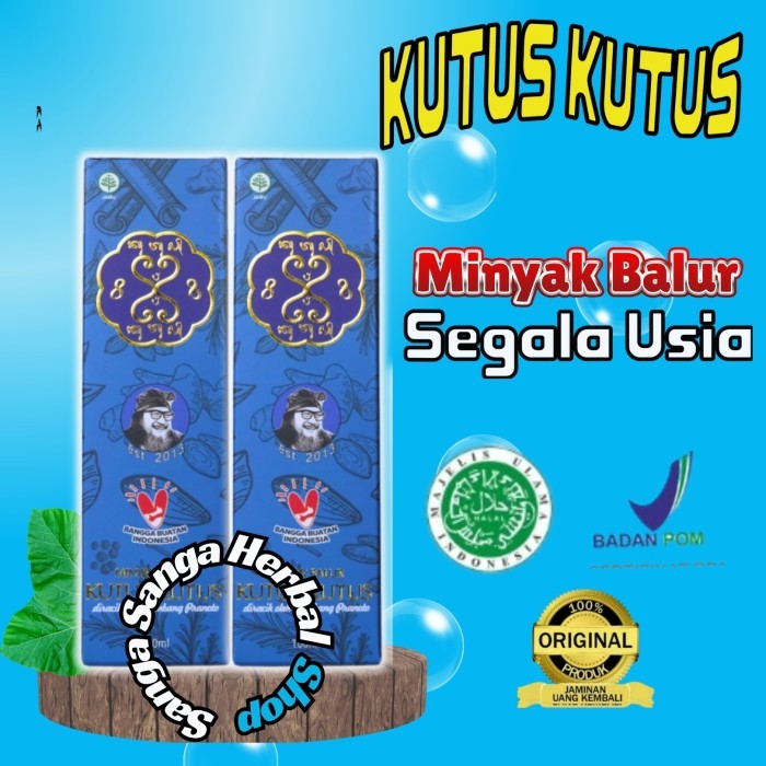 PAKET BELI 2 - Kutus-Kutus Aksara Bali Minyak Balur 100 ml - Minyak Balur Sanga Sanga Ultimate Asli 