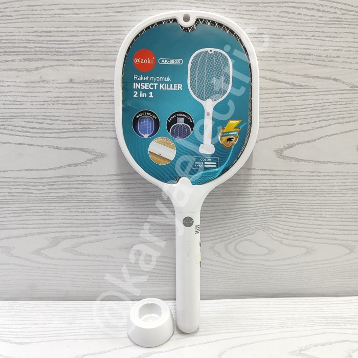 Raket Nyamuk Aoki AK-890S 2in1 Raket nyamuk Insect Killer charge