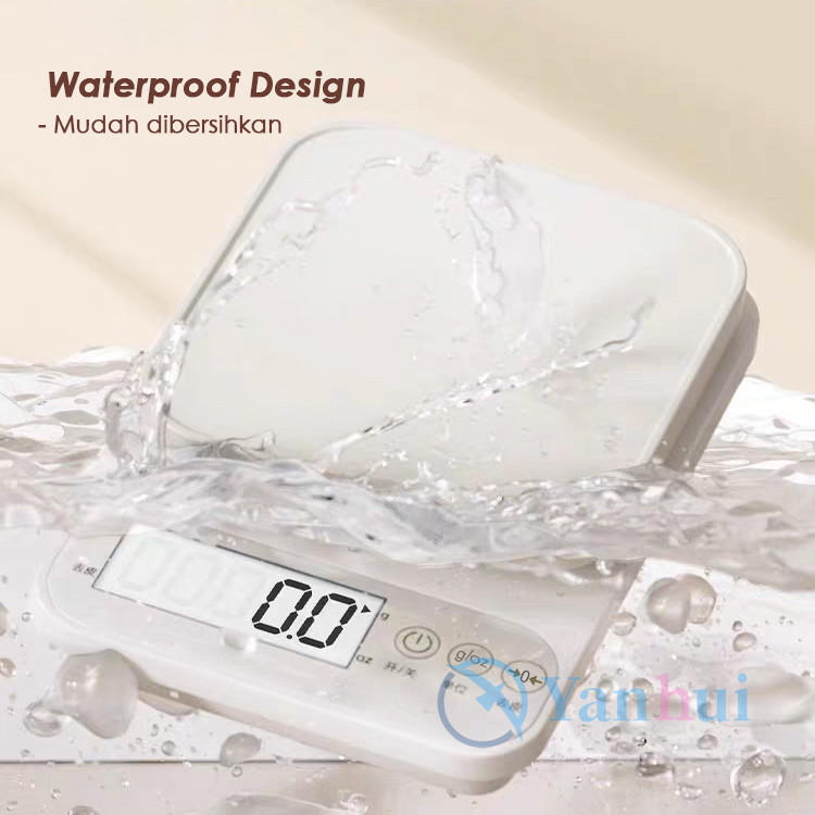 Bardonshop - Timbangan Dapur Digital 10Kg/0.1G Usb Rechargeable Timbangan Kue Kopi Presisi