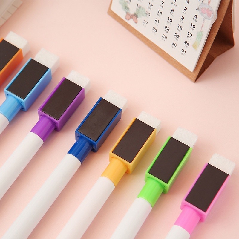 

MAOMAO Spidol Papan Tulis Mini Magnet White Board Sepidol Kecil Mini Magnetik Warna Warni Penghapus Wipe And Clean Whiteboard Magnetic Marker Anak Anak Spidol 2 IN 1