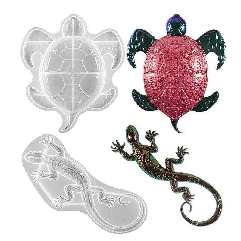 

Pattern Gecko Sea Turtle Ornament Silicone Mold DIY Crystal Epoxy Resin Plaster Mold